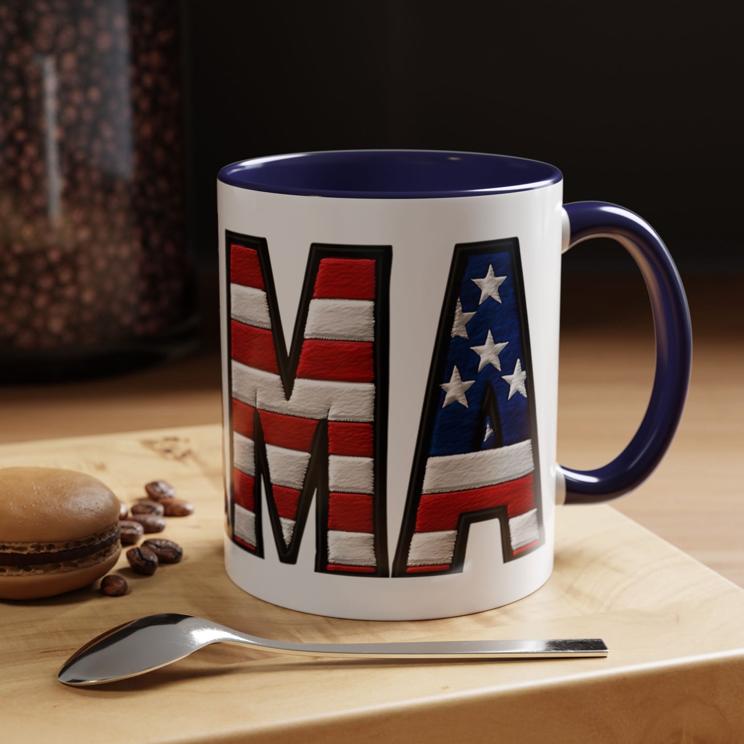 Patriotic AMERICA Flag MAMA Accent Coffee Mug 11 or 15oz