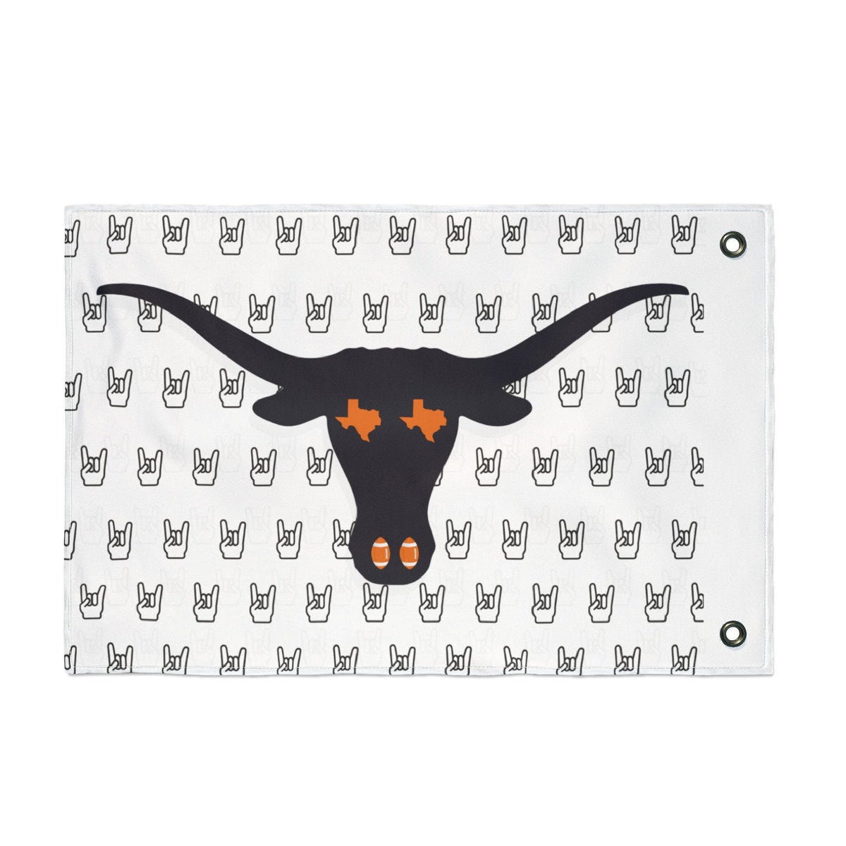 Longhorn Skull Flag — Double-Sided Texas Horns Garden Banner