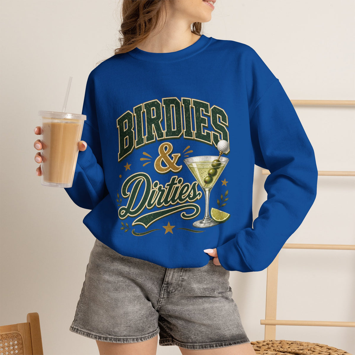Golf Birdies & Dirties Crewneck Sweatshirt Golfing & Martini's