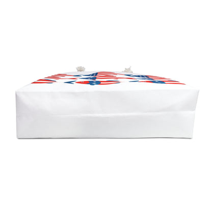 Patriotic Fish Weekender Bag – Red White & Blue Nautical Travel Tote