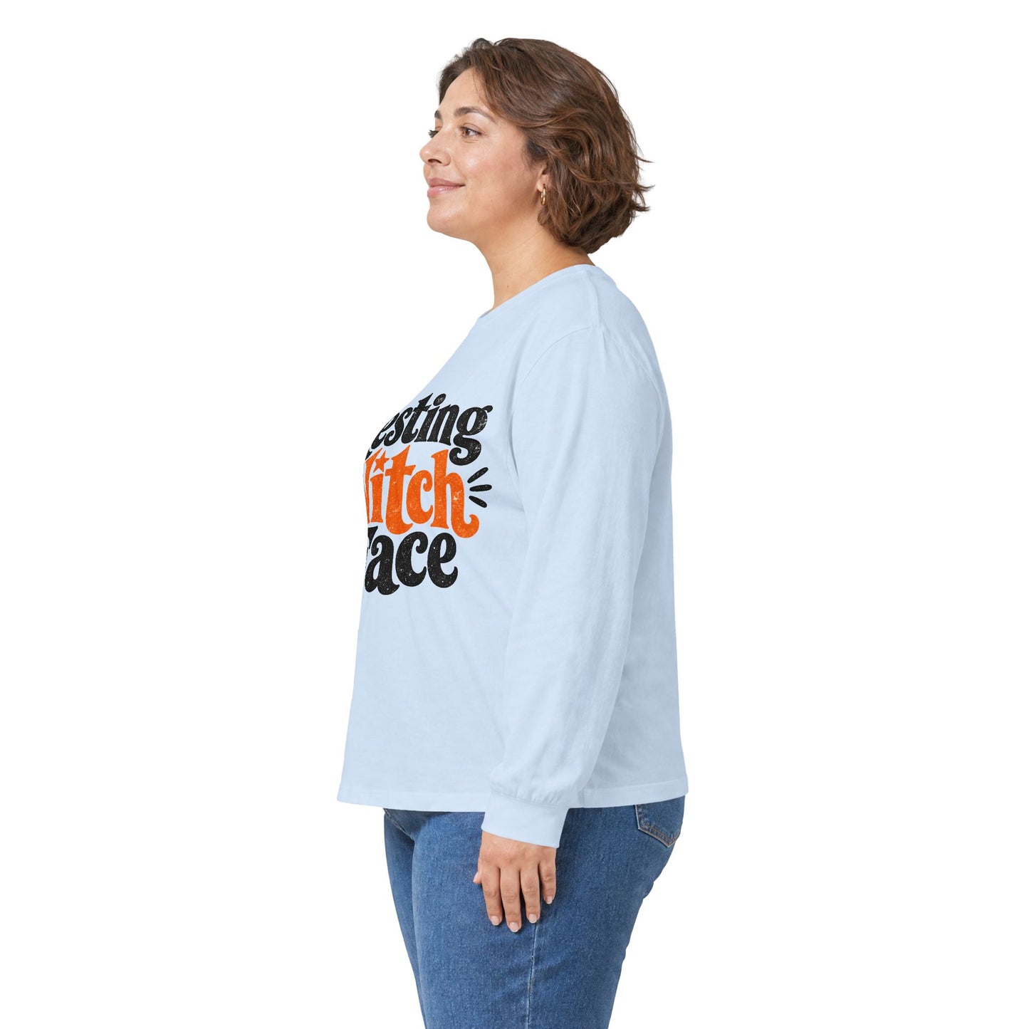 Resting Witch Face Long Sleeve T-Shirt — Funny Halloween Witch Shirt