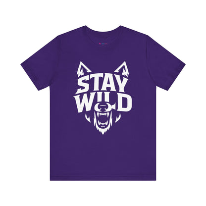 Wolf Face Unisex Tee - STAY WILD T-Shirt