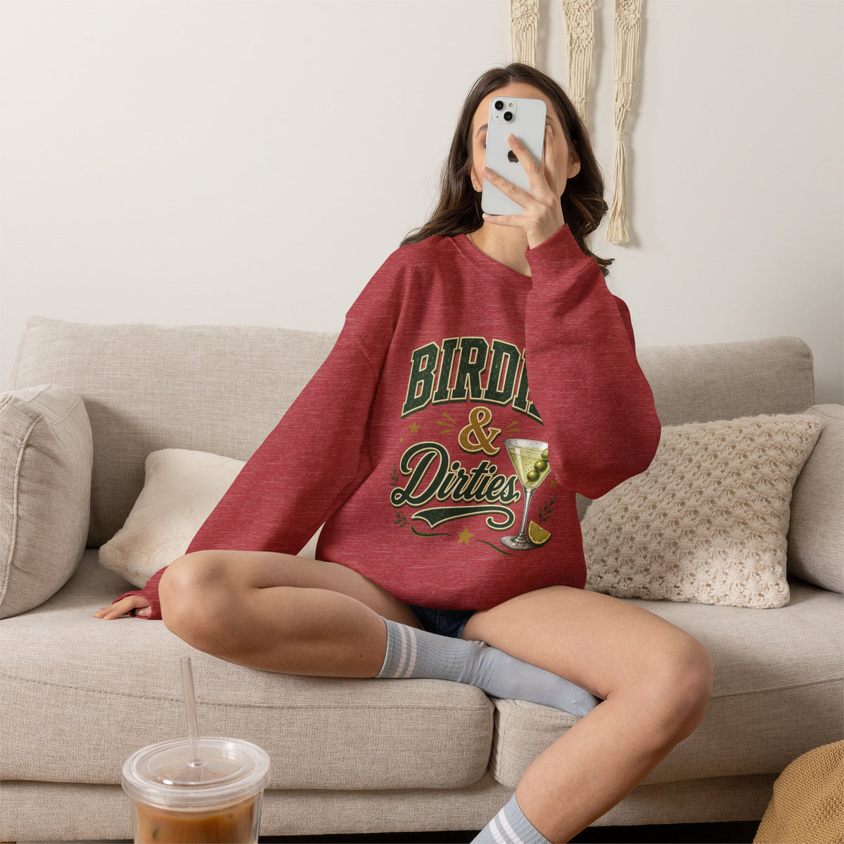 Golf Birdies & Dirties Crewneck Sweatshirt Golfing & Martini's