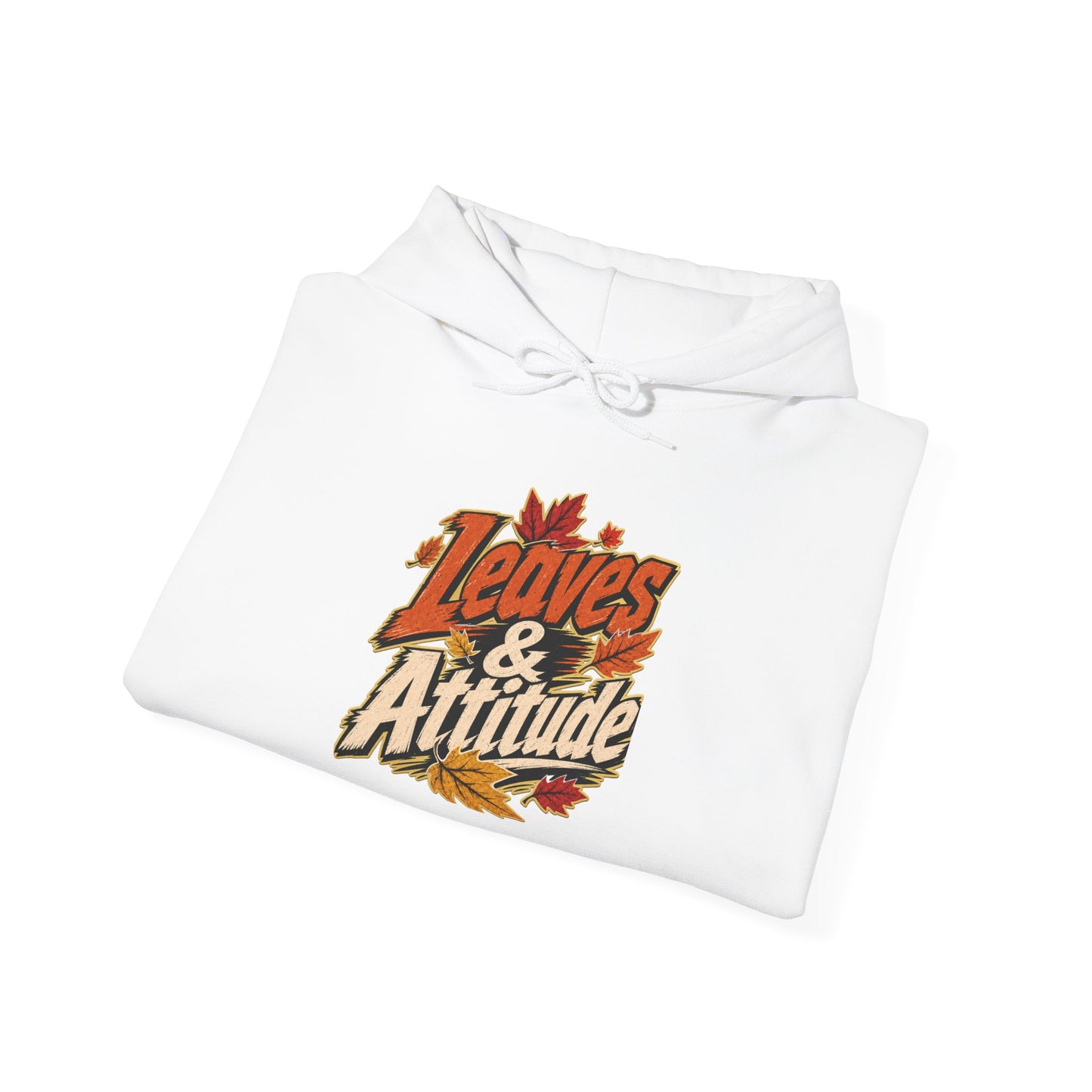 Leaves & Attitude Hoodie — Fall Graphic Pullover