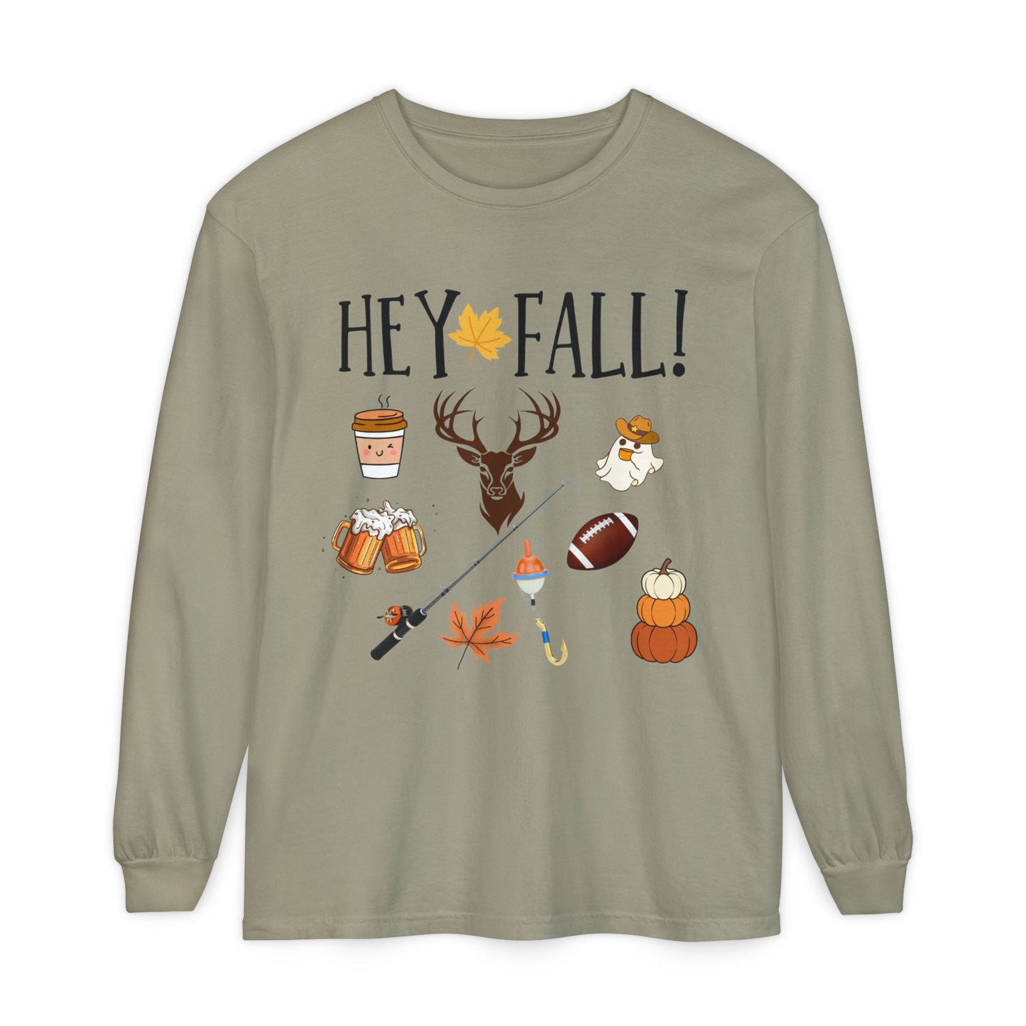 HEY Fall Themed Long Sleeve T-Shirt