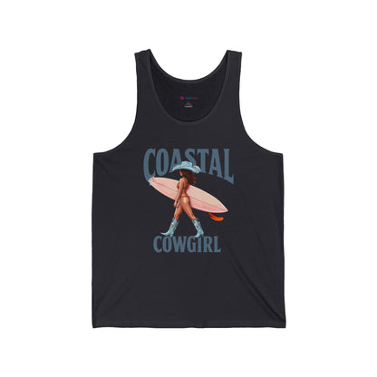 Coastal Cowgirl Surf Tank Top – Beachy Western Surfing Graphic Tank