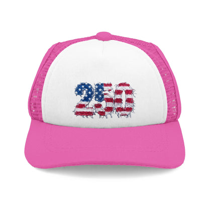 American Flag 250th 4th of July Dog Trucker Hat