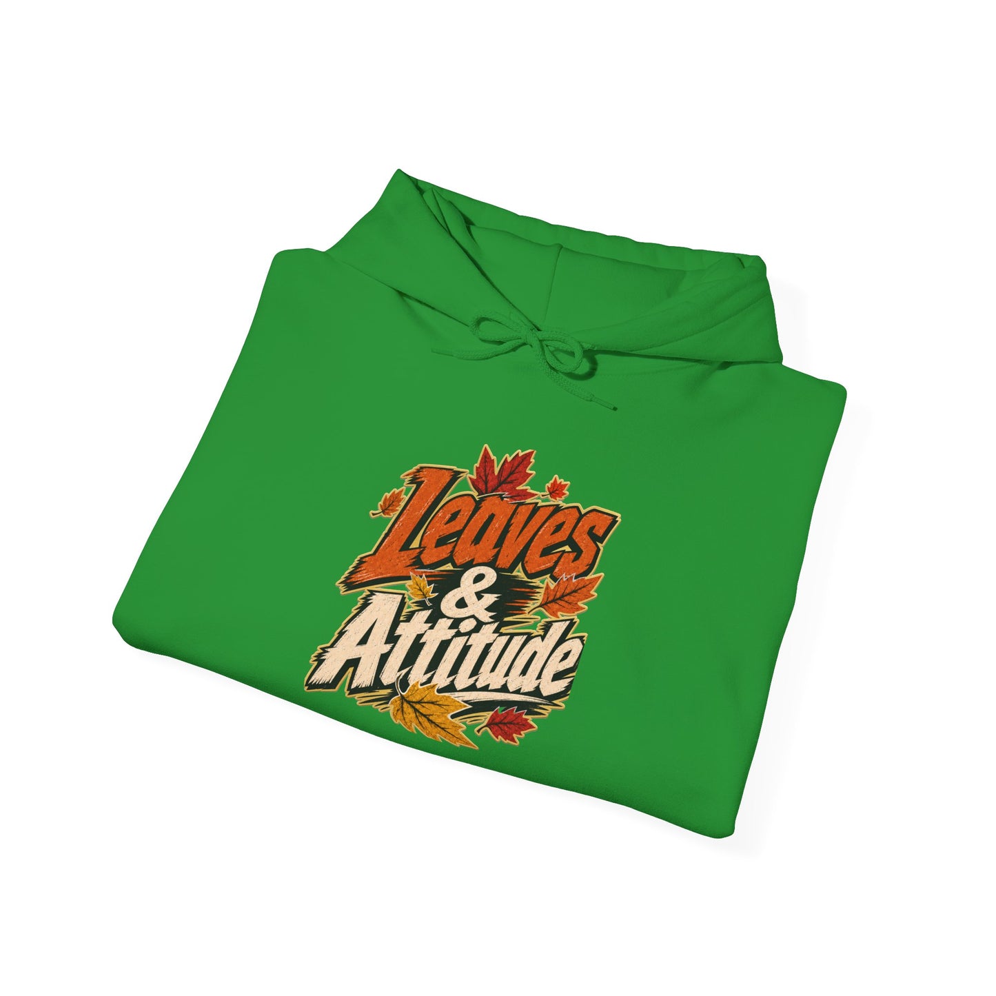 Leaves & Attitude Hoodie — Fall Graphic Pullover