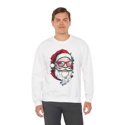 Christmas Santa Sweatshirt with USA Shades