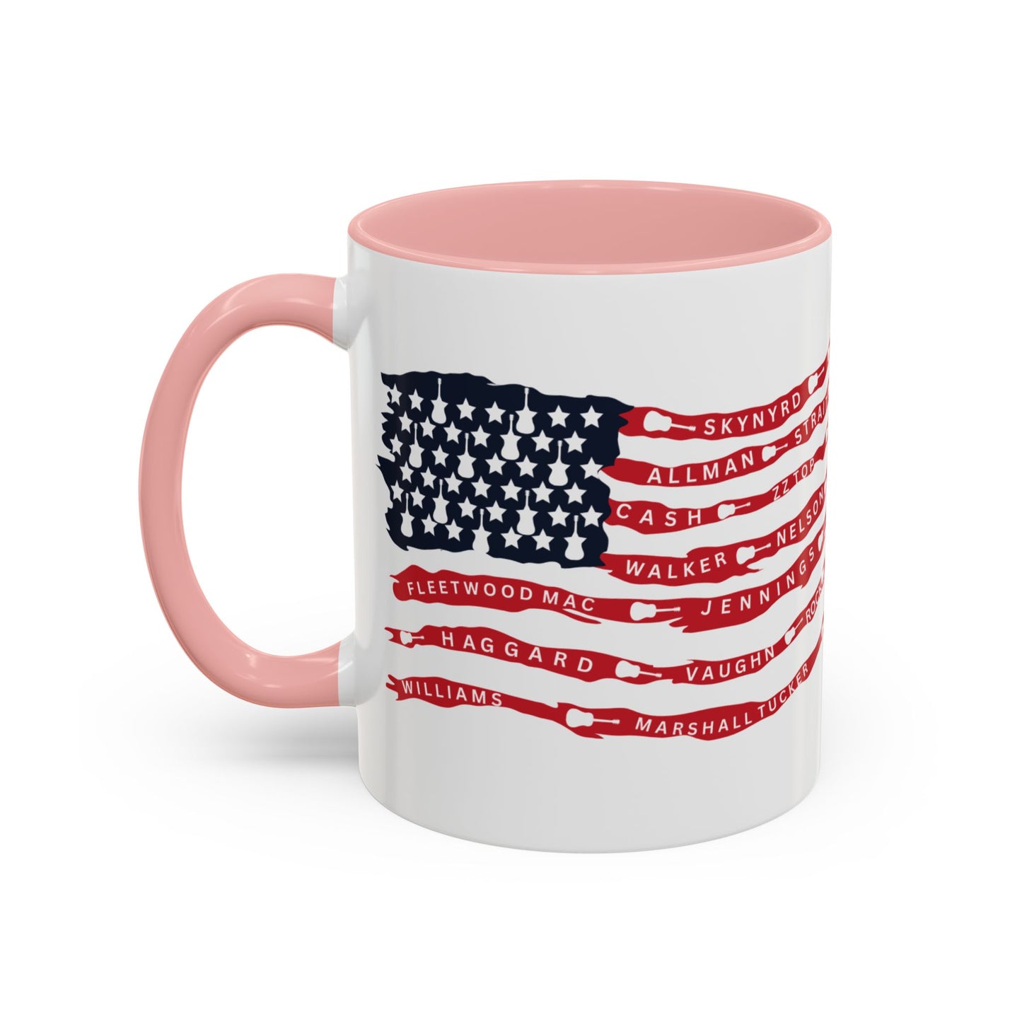 OG Southern Rock Bands & Country Greats USA Flag  Mug  11 or 15oz Coffee Cup