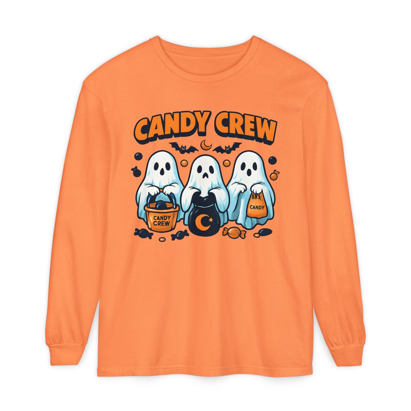 Halloween Ghosts Candy Crew Long Sleeve T-Shirt