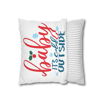 Holiday Pillow - "Baby It's Cold Outside" Decorative Throw Pillow