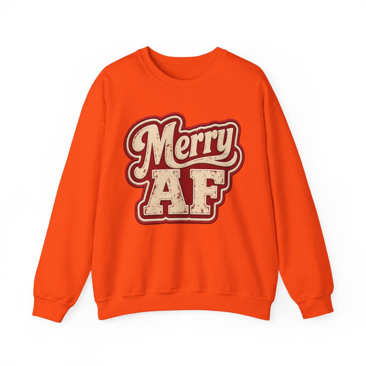 Merry AF Sweatshirt – Funny Retro Holiday Crewneck