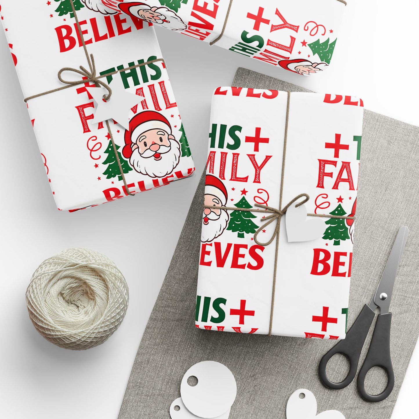 Christmas Wrapping Paper Roll This Family Believes Santa Claus Holiday Gift Wrap