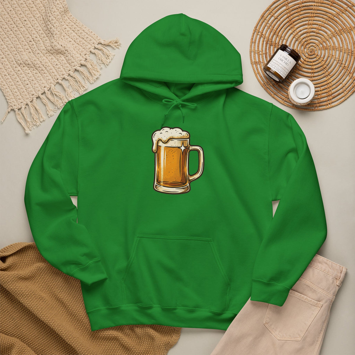 Beer Mug Hoodie — Cozy Beer Graphic Pullover for Brewers & Pub Lovers