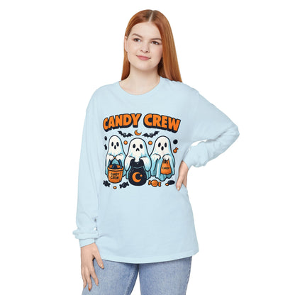 Halloween Ghosts Candy Crew Long Sleeve T-Shirt