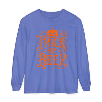 Funny Halloween TRICK OR BEER Long Sleeve T-Shirt
