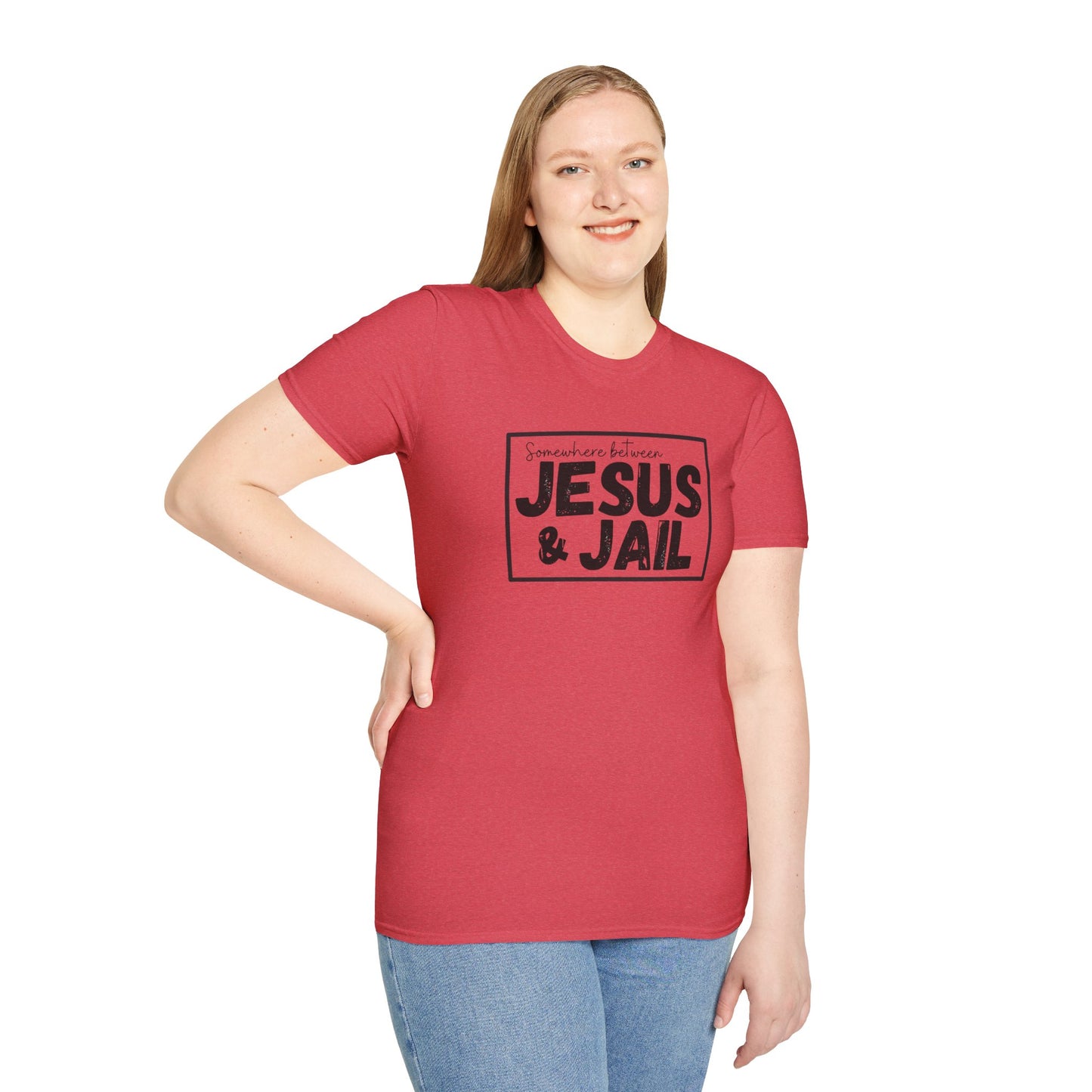 Somewhere Between Jesus & Jail T-Shirt