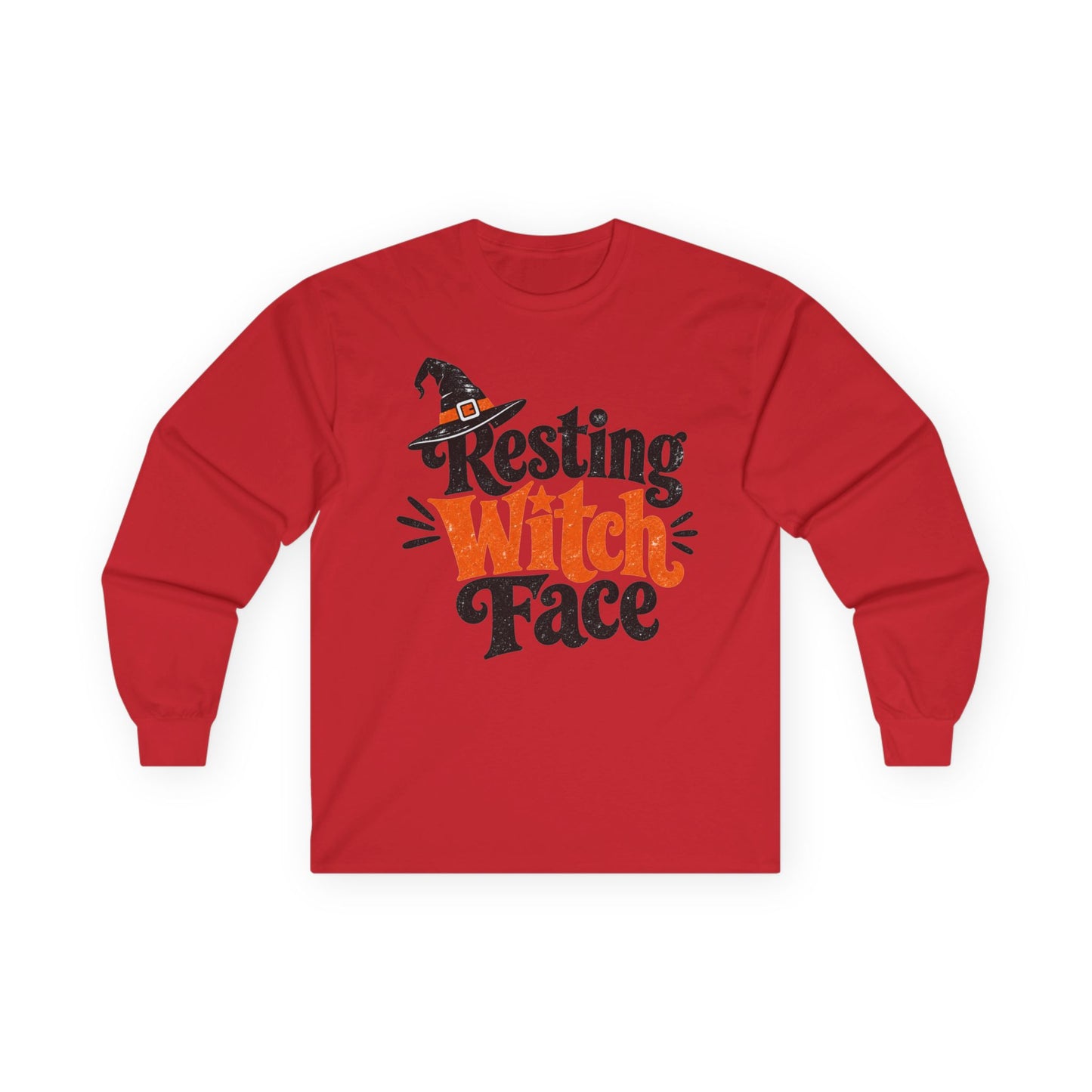 Resting Witch Face Long Sleeve T-Shirt — Funny Halloween Witch Shirt