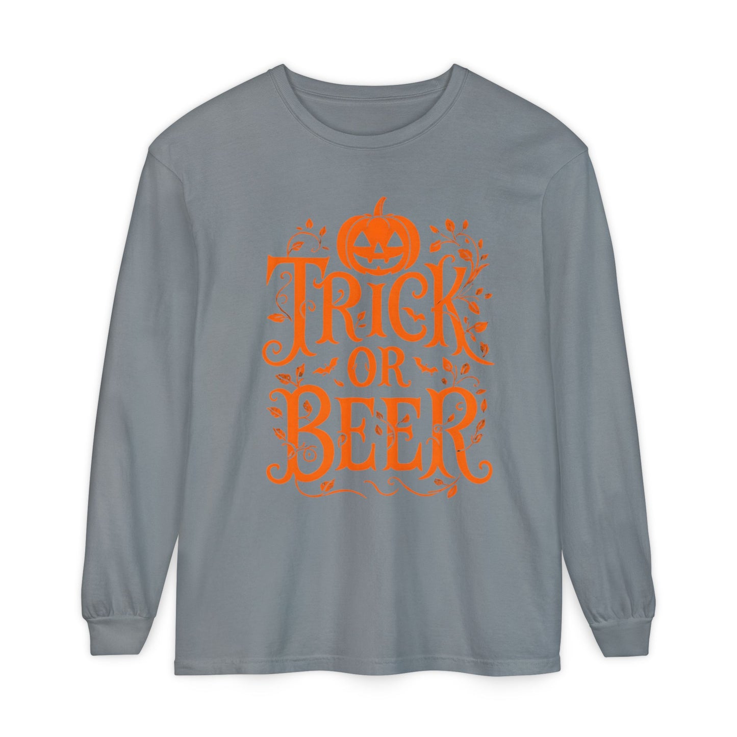 Funny Halloween TRICK OR BEER Long Sleeve T-Shirt