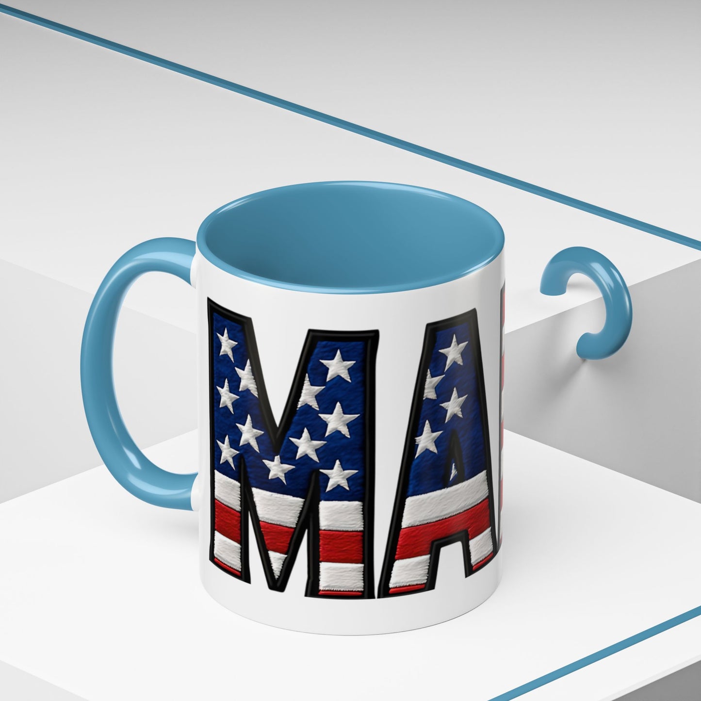 Patriotic AMERICA Flag MAMA Accent Coffee Mug 11 or 15oz