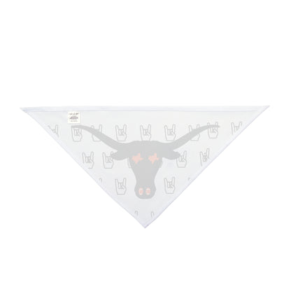 Rockin' Pet Bandana for Longhorn Lovers, Dog Accessories, Festival Gear, Pet Outfit, Cute Dog Wear, Unique Pet Gift