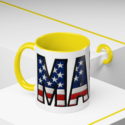 Patriotic AMERICA Flag MAMA Accent Coffee Mug 11 or 15oz