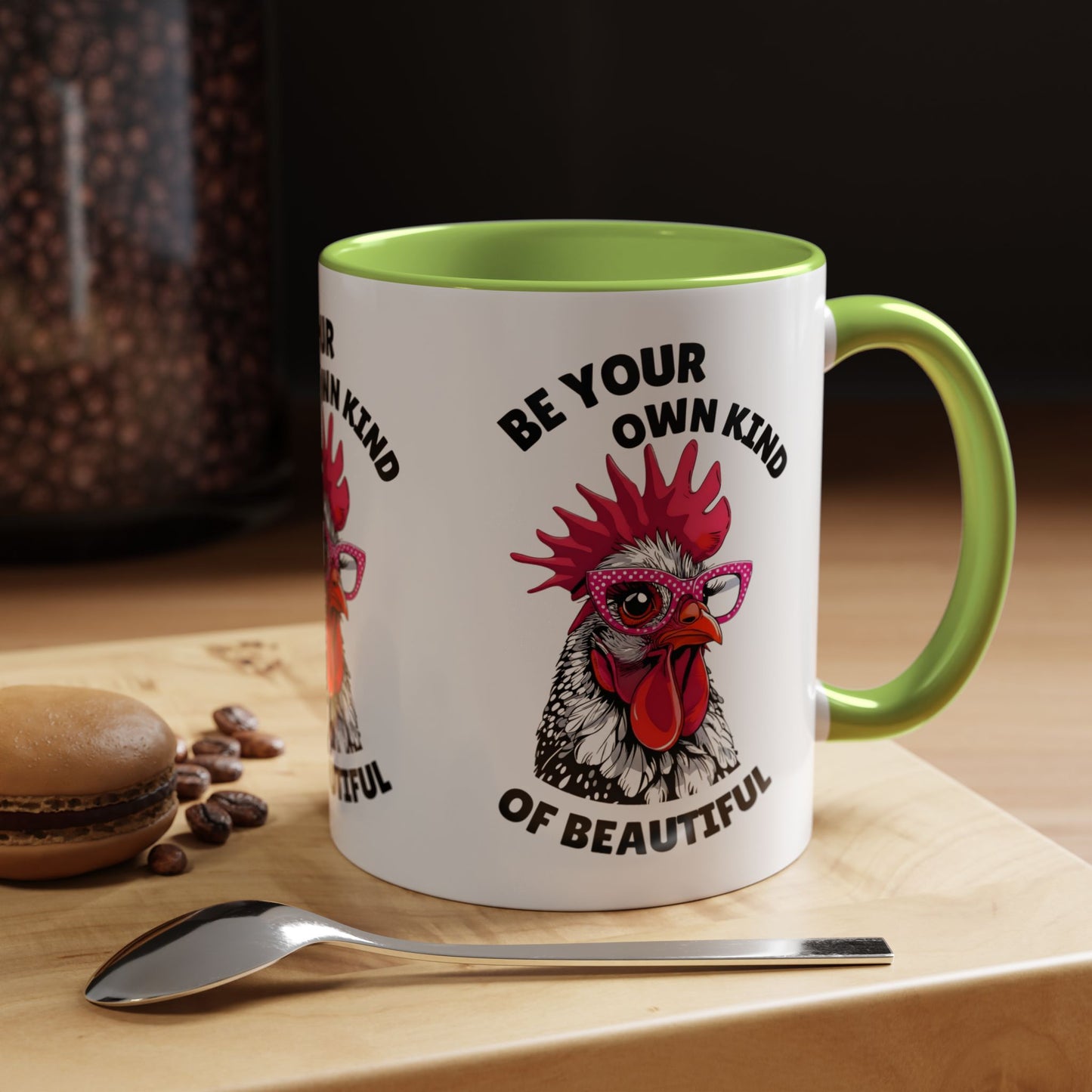 Be Your Own Kind of Beautiful Rooster Coffee Mug (Accent 11/15oz)
