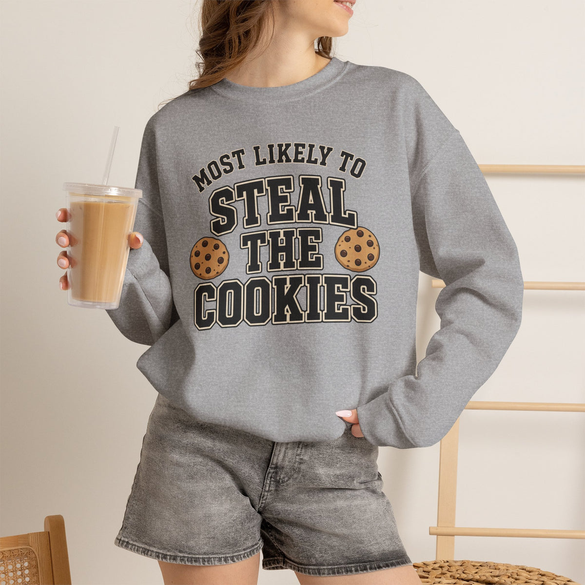 Most Likely To Steal The Cookies Sweatshirt - Christmas Crewneck