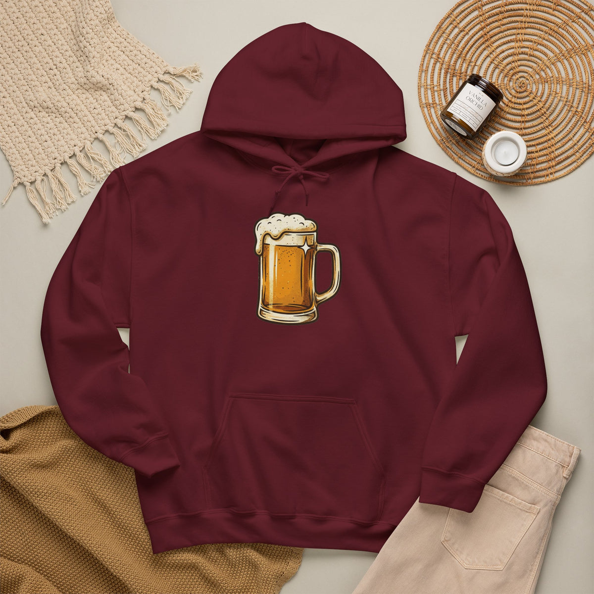 Beer Mug Hoodie — Cozy Beer Graphic Pullover for Brewers & Pub Lovers