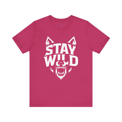Wolf Face Unisex Tee - STAY WILD T-Shirt