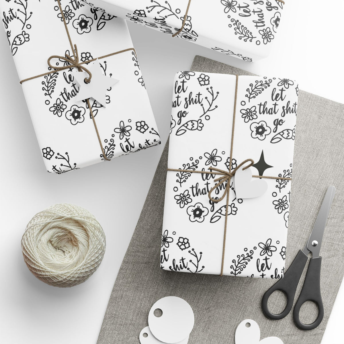 Let That Stuff Go Wrapping Paper — Christmas Birthday Holiday I'm Sorry Gift Wrap