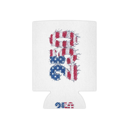 Patriotic USA Flag 250th Can Cooler - Reg or Slim Beer Koozie for 4th of July