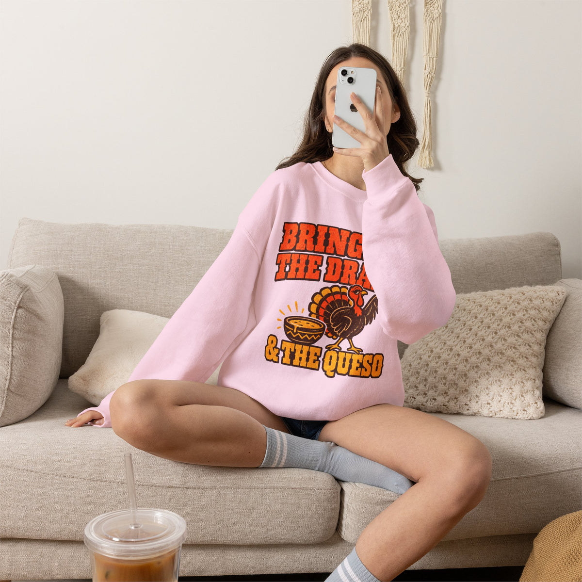 Bringing the Drama & the Queso Thanksgiving Sweatshirt
