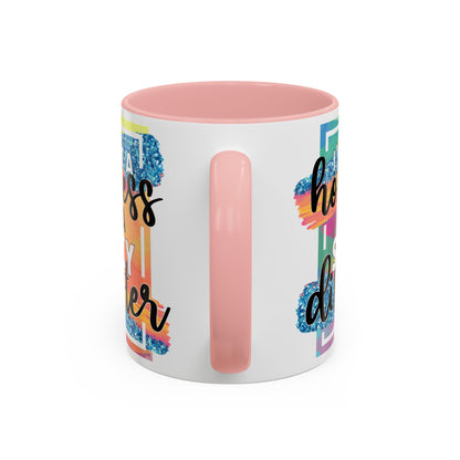 Spicy Disaster Accent Coffee Mug – Colorful Funny “I’m Not a Hot Mess, I’m a Spicy Disaster” Gift