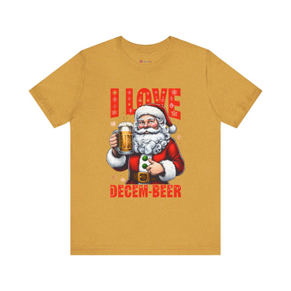 Funny Santa I LOVE DECEM-BEER T-Shirt