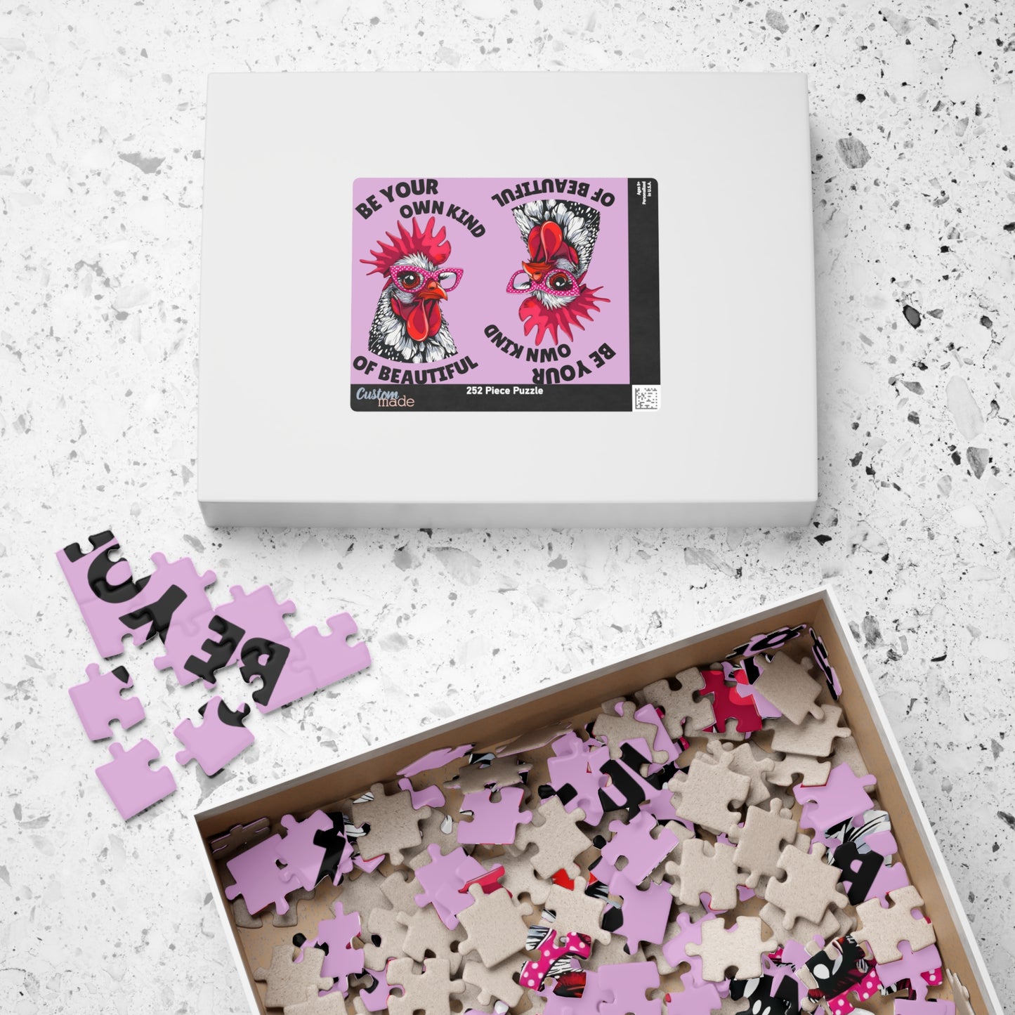 Be Your Own Kind of Beautiful Chicken Puzzle | Assorted Size Jigsaw Puzzles