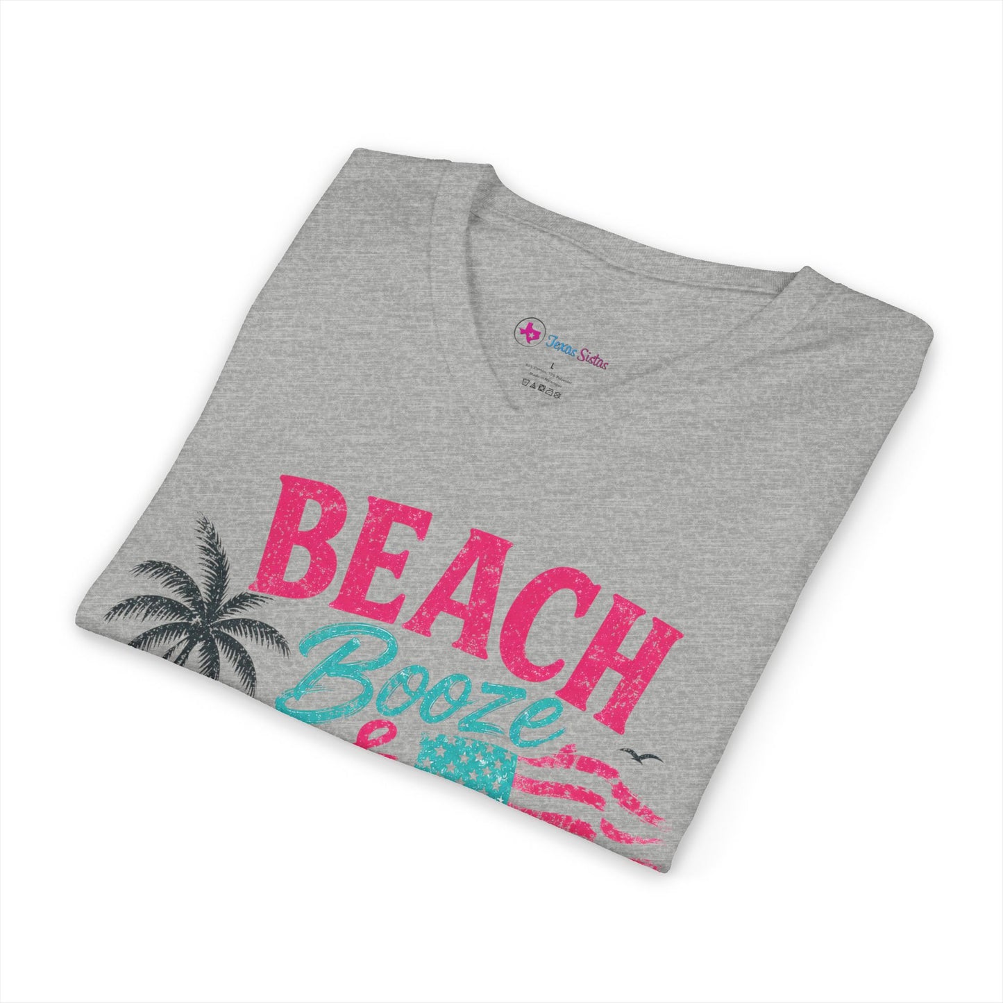 Beach Booze & Besties V-Neck T-Shirt