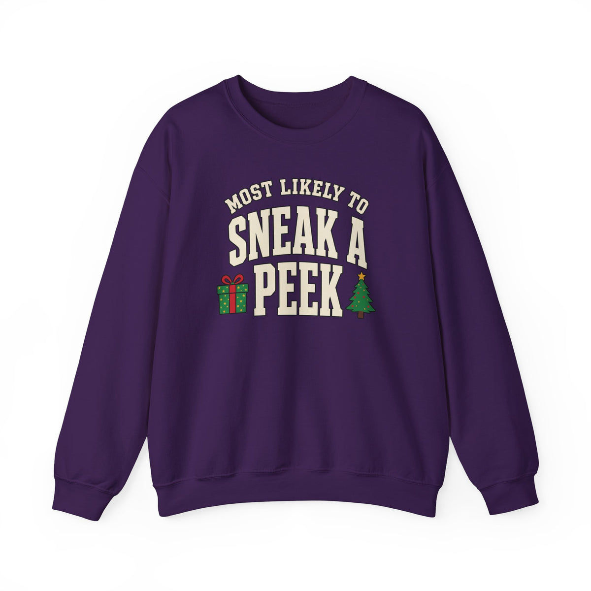 Most Likely To Sneak A Peek Sweatshirt - Funny Christmas Crewneck