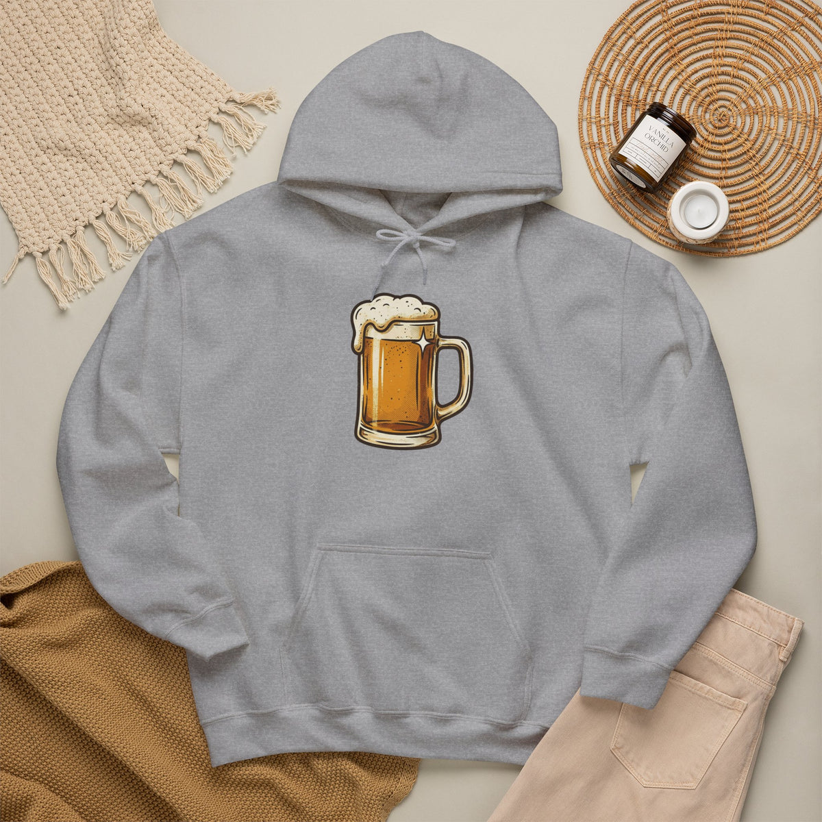 Beer Mug Hoodie — Cozy Beer Graphic Pullover for Brewers & Pub Lovers