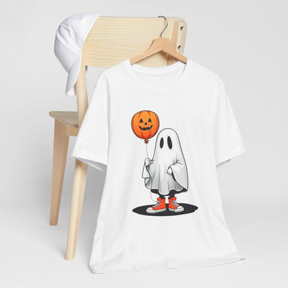 Ghost Tee with Orange Hightops and Pumpkin Balloon