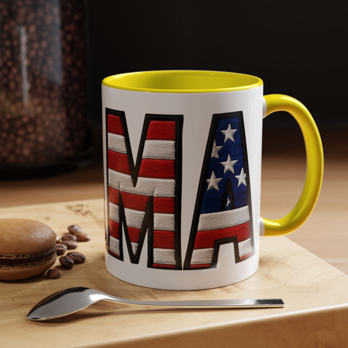 Patriotic AMERICA Flag MAMA Accent Coffee Mug 11 or 15oz