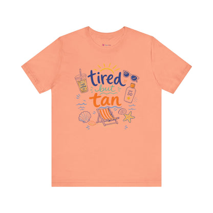 Tired but Tan Beach Graphic T-Shirt