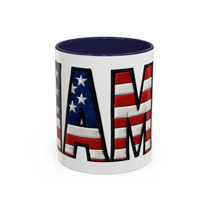 Patriotic AMERICA Flag MAMA Accent Coffee Mug 11 or 15oz