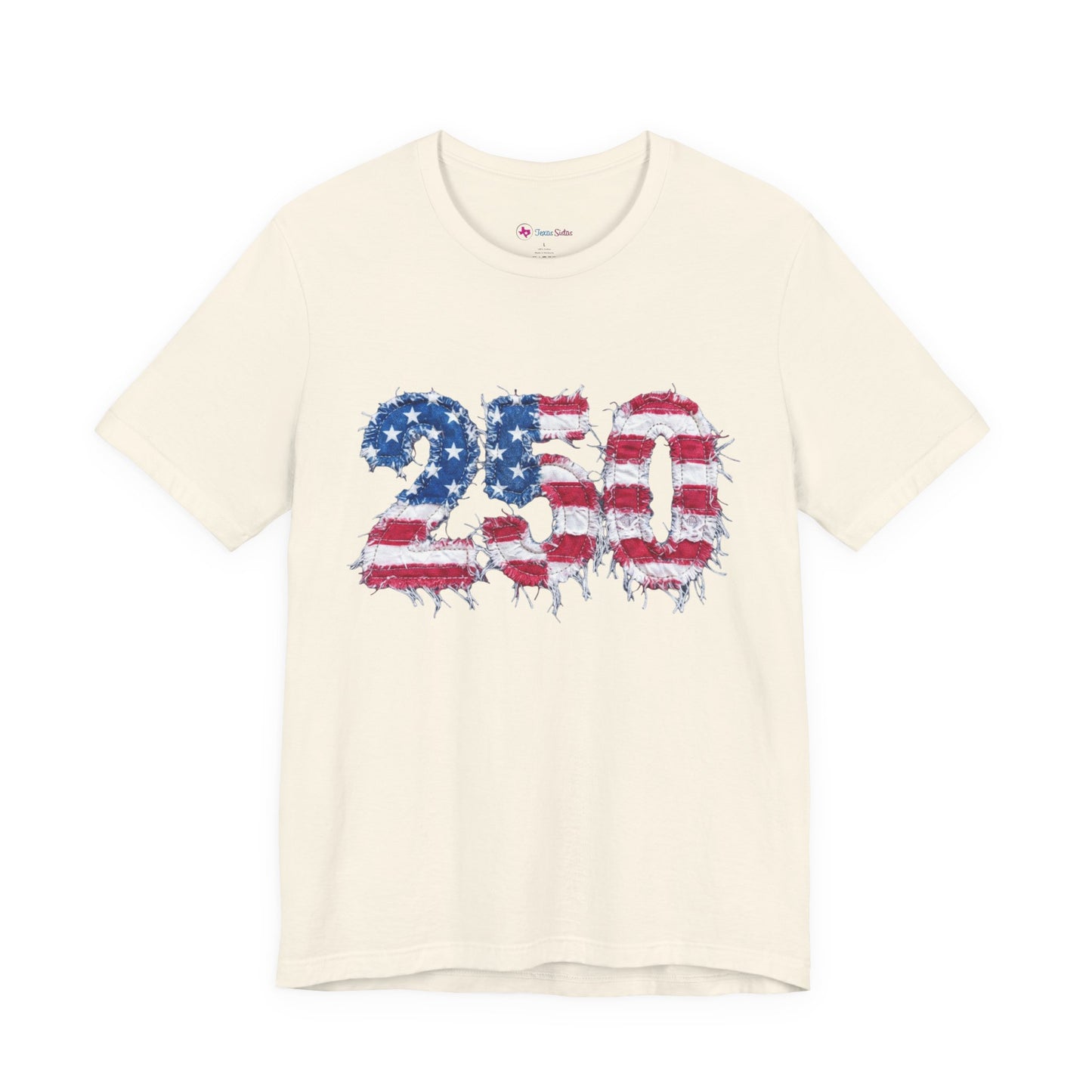 4th of July Frayed Patch Graphic Tee — Patriotic Independence Day T-Shirt