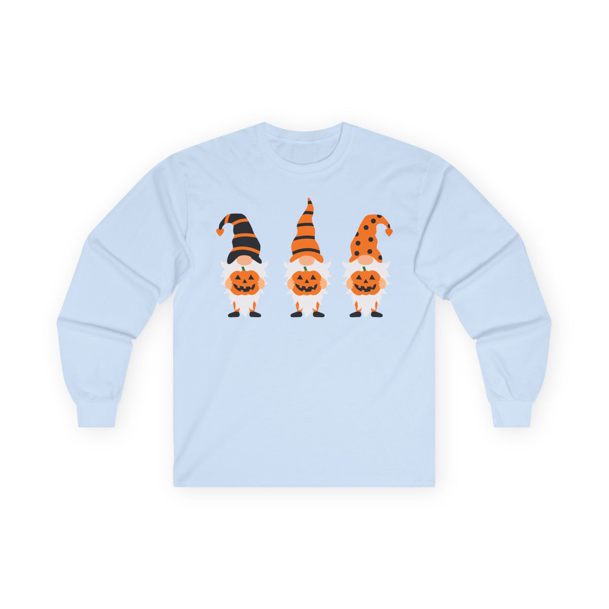 Halloween Pumpkin Gnomes Long Sleeve T-Shirts