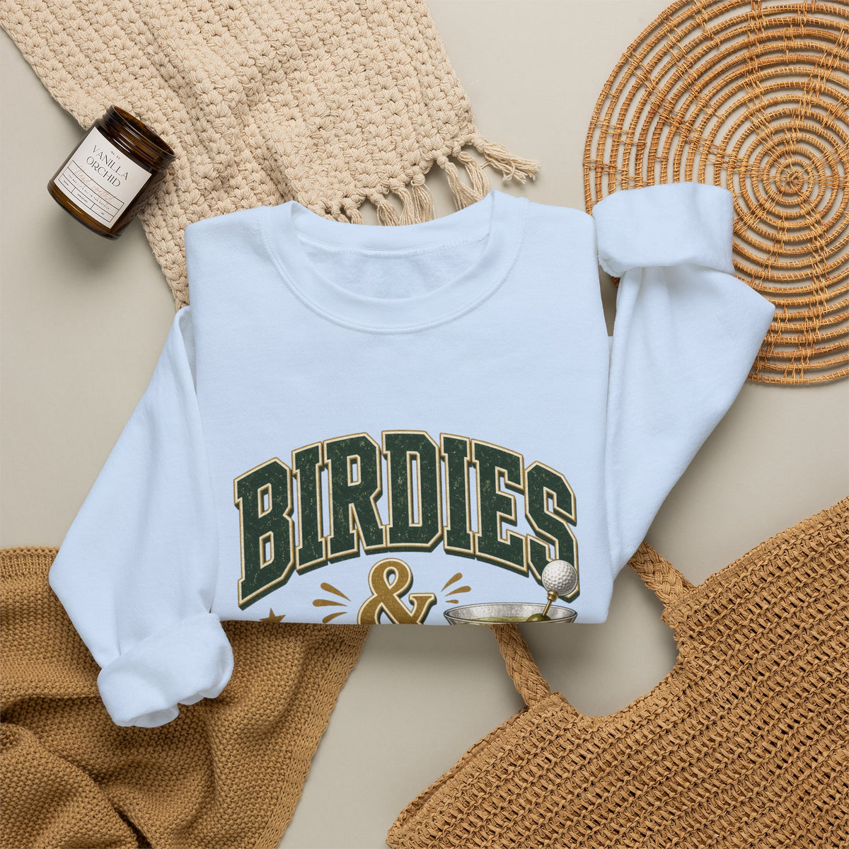 Golf Birdies & Dirties Crewneck Sweatshirt Golfing & Martini's