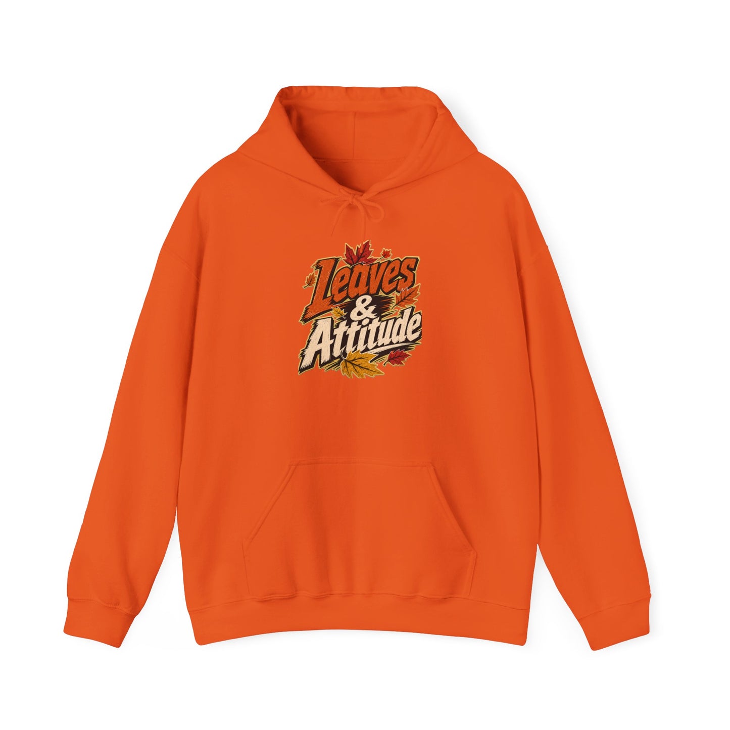 Leaves & Attitude Hoodie — Fall Graphic Pullover