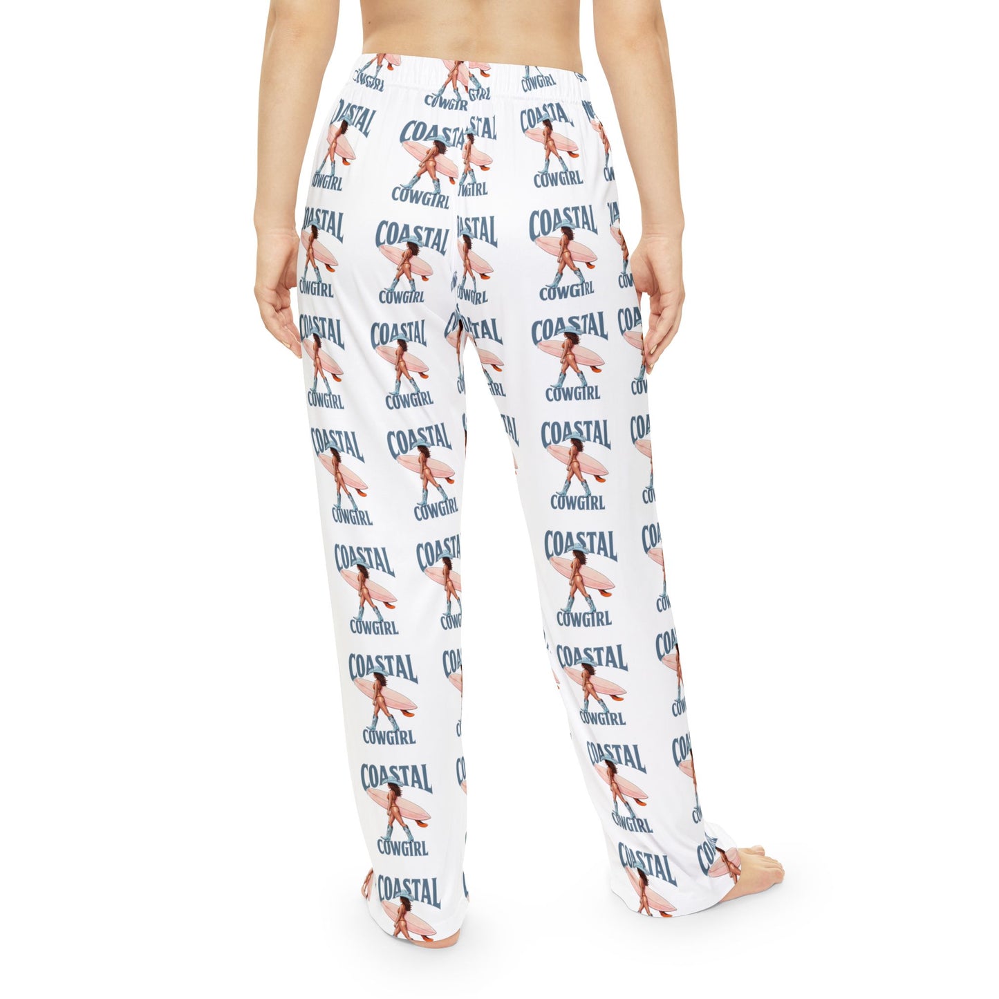 Coastal Cowgirl Pajama Pants — All-Over Print Beach Pattern