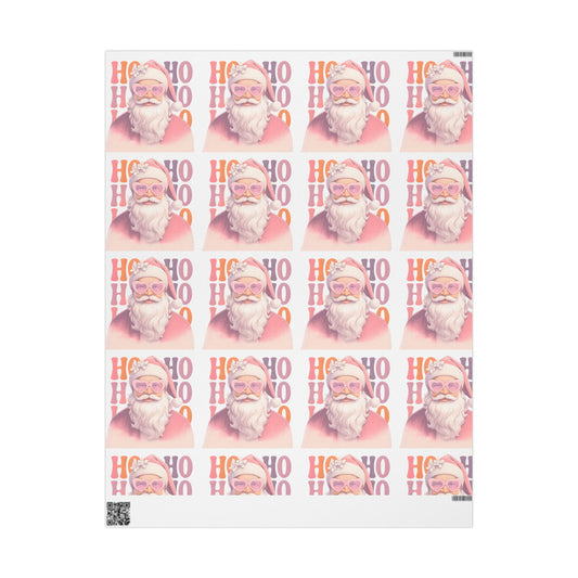 Vintage Santa 'Ho Ho Ho' Christmas Wrapping Paper